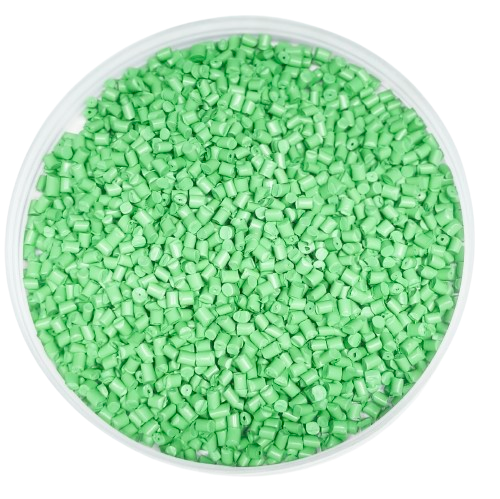 Masterbatch de color verde lima